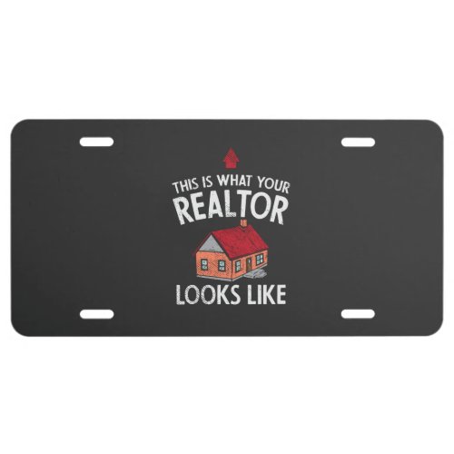 Real Estate Agent License Plate