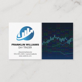 Real Estate Agent Logo | Day Trading Stocks Business Card by lovely_businesscards at Zazzle