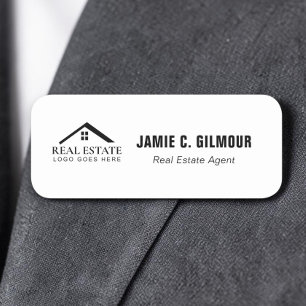 Real Estate Agent Magnetic Custom Business logo Name Tag