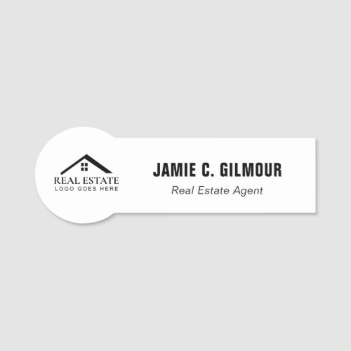 Real Estate Agent Magnetic Custom Business logo Name Tag