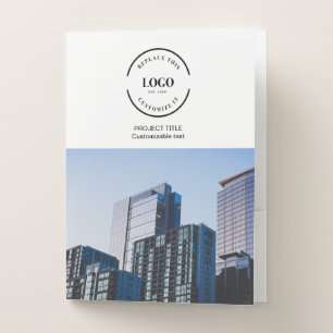 Real Estate Agent Minimalist Logo Photo Pocket Folder