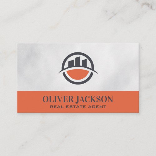 Real Estate Agent  Modern Buildings Icon Business Card