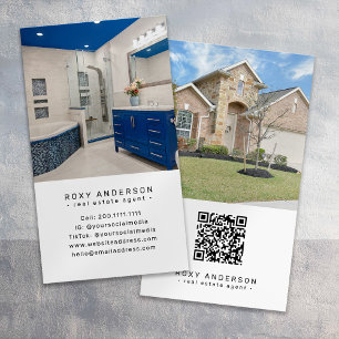 Real Estate Agent Modern QR Code Business Card