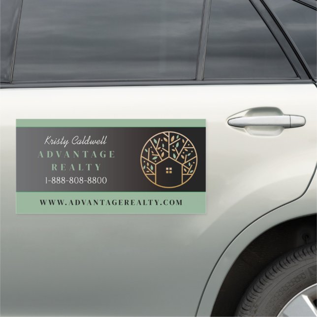  Real Estate Agent Modern Realtor Broker Company Car Magnet (In Situ)