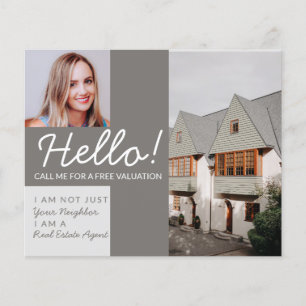 Real Estate Agent neighbor HELLO calling CARD  Flyer