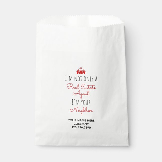Real Estate Agent Neighbor Prospect Farm Favor Bag (Front)