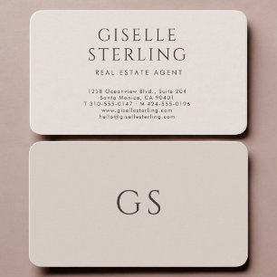 Real Estate Agent Neutral  Business Card