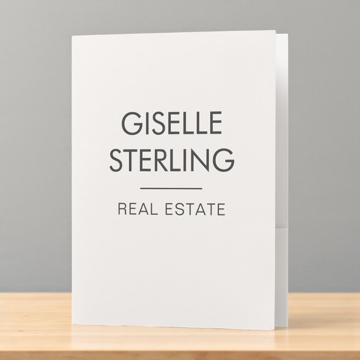 Real Estate Agent Neutral Professional Pocket Folder