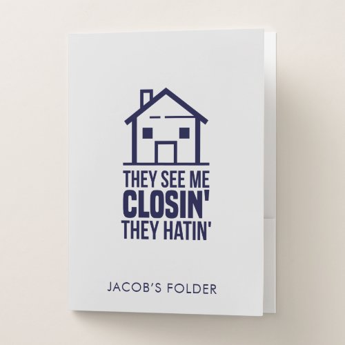 Real Estate Agent Office Manager Custom Pocket Folder