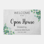 Real Estate Agent Open House Eucalyptus Leaves Doormat at Zazzle
