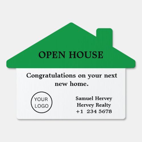 Real Estate Agent Open House Simple Outdoor Sign