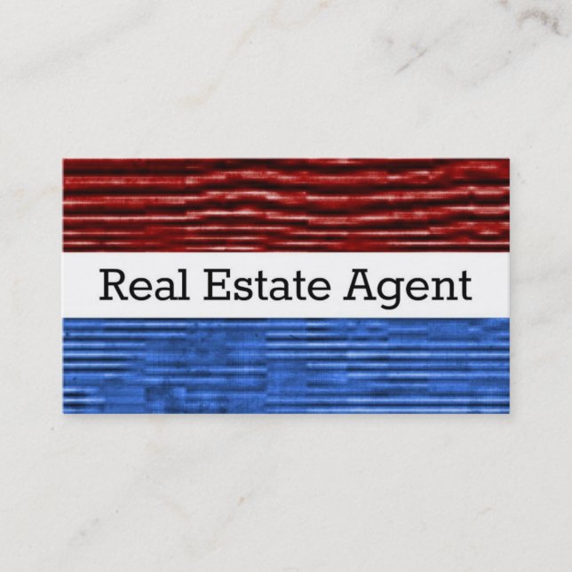 Real Estate Agent Patriotic Business Card (Front)