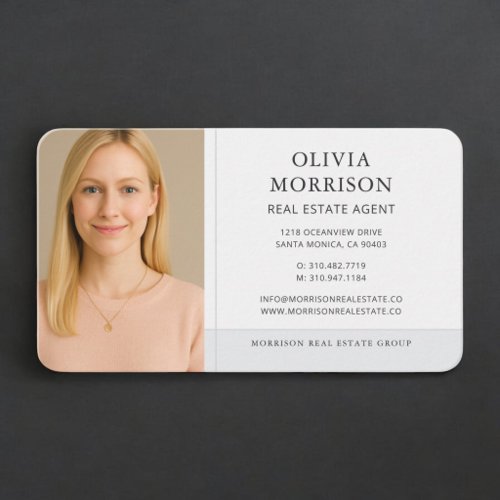 Real Estate Agent Photo Business Card
