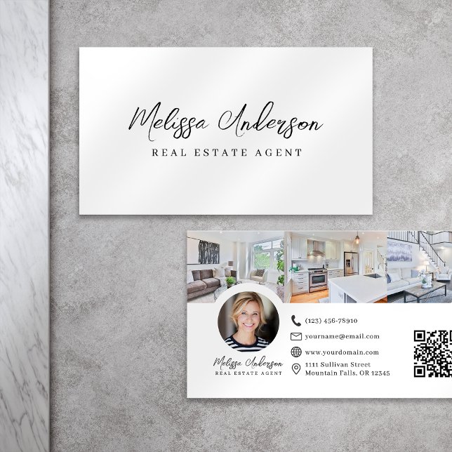 Real Estate Agent Photo Collage Business Card (Creator Uploaded)
