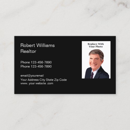 Real Estate Agent Photo Template Business Card