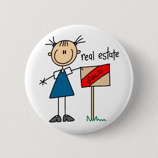 Real Estate Agent Pinback Button (Front)