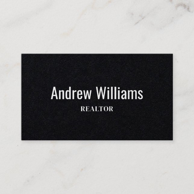 Real Estate Agent Professional Simple Script Business Card (Front)
