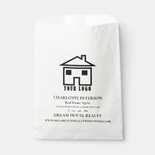 Real Estate Agent Promotional Advertising  Favor Bag