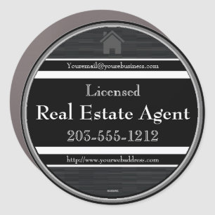 Real Estate Agent Promotional Auto Magnet HAMbyWG