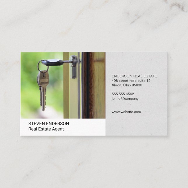 Real Estate Agent | Property Homes | Open House Business Card (Front)