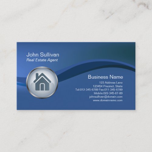 Real Estate Agent Property Investment House Icon Business Card