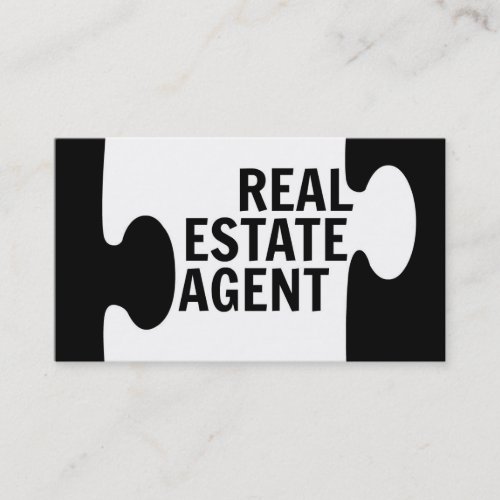 Real Estate Agent Puzzle Piece Business Card