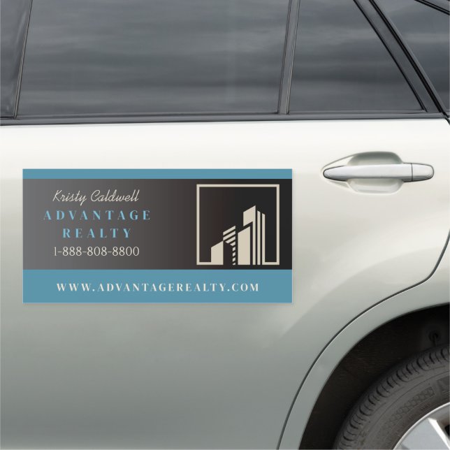 Real Estate Agent Realtor Broker Company Car Magnet (In Situ)