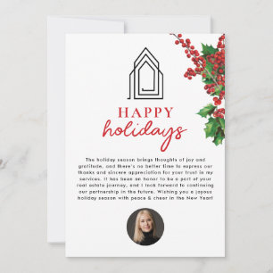 Real Estate Agent Realtor Christmas Happy Holidays Holiday Card