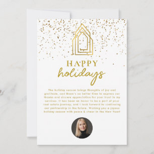 Real Estate Agent Realtor Christmas Happy Holidays Holiday Card