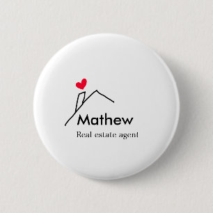 Real estate agent realtor construction home inaugu button