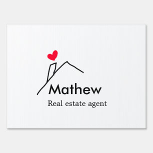 Real estate agent realtor construction home inaugu sign