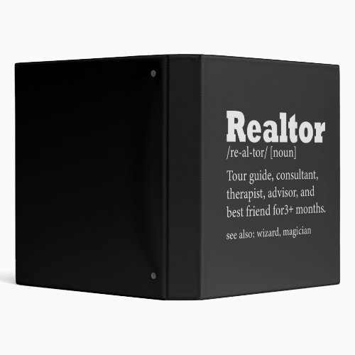 Real Estate Agent Realtor Funny Quote Binder