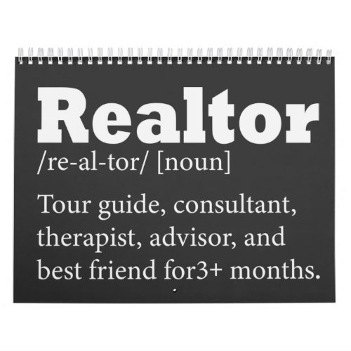 Real Estate Agent Realtor Funny Quote  Calendar