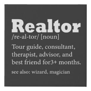 Real Estate Agent Realtor Funny Quote Canvas