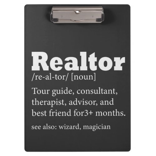Real Estate Agent Realtor Funny Quote     Clipboard