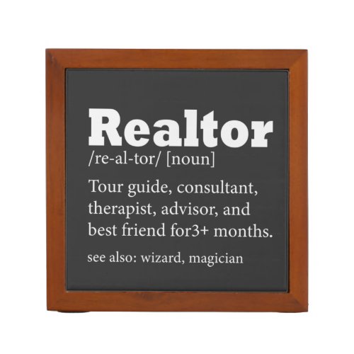 Real Estate Agent Realtor Funny Quote  Desk Organizer