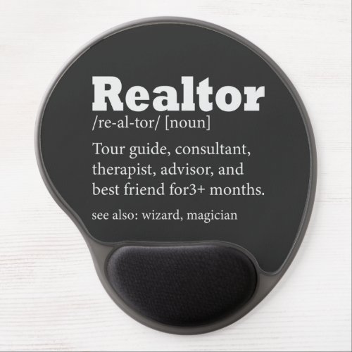 Real Estate Agent Realtor Funny Quote Gel Mousepad