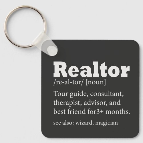 Real Estate Agent Realtor Funny Quote      Keychain
