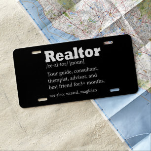 Real Estate Agent Realtor Funny Quote License Plate