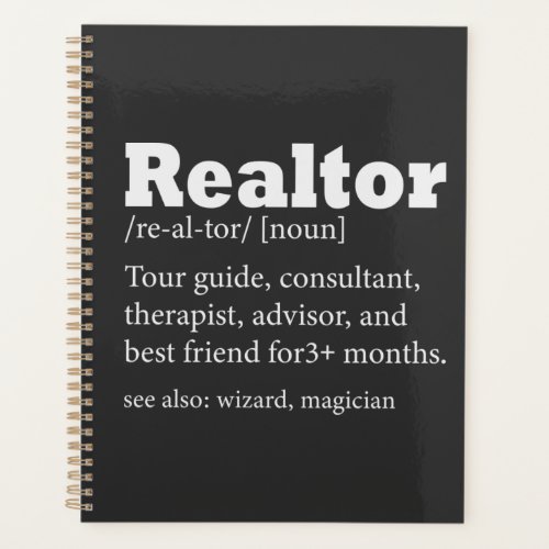 Real Estate Agent Realtor Funny Quote    Planner