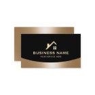 Real Estate Agent Realtor Gold House Logo Black