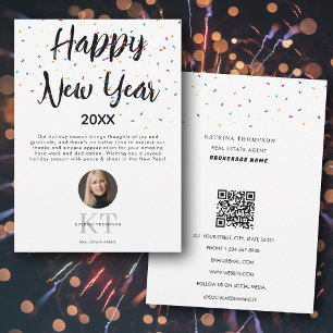 Real Estate Agent Realtor Happy New Year Holidays Holiday Card