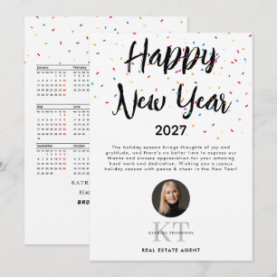 Real Estate Agent Realtor New Year 2026 Calendar Holiday Card