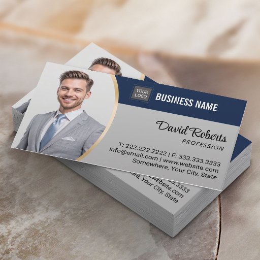 Customizable Real Estate Agent Realtor Professional Photo Business Card
