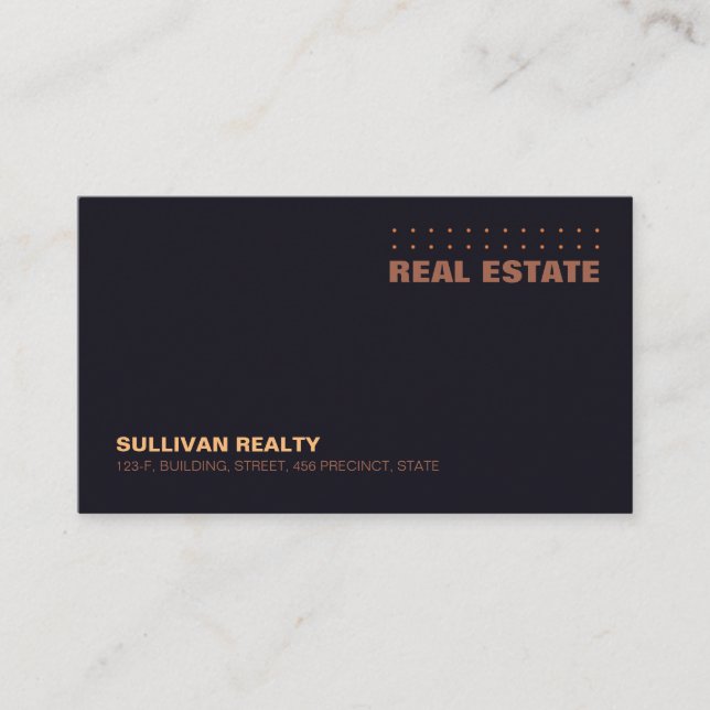 Real Estate Agent Realty Property Business Card (Front)