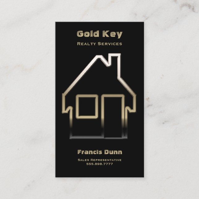 Real Estate Agent Realty Services Business Card (Front)