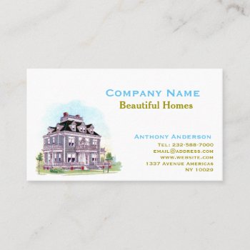 Real Estate Agent  Remodelling And Architecture Business Card by RetroAndVintage at Zazzle