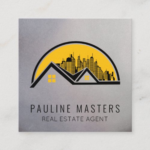 Real Estate Agent  Rooftop and Cityscape Appointment Card