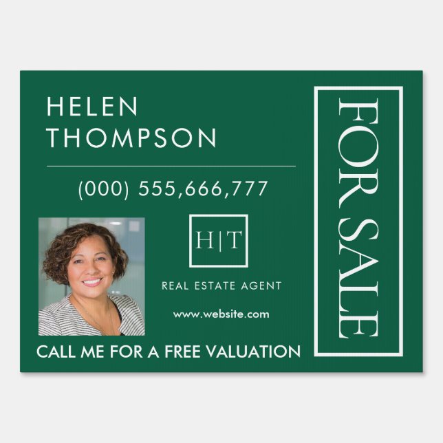Real Estate Agent Sign Custom Selling House Market (Front)