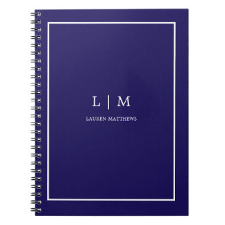 real estate agent simple blue minimalist notebook